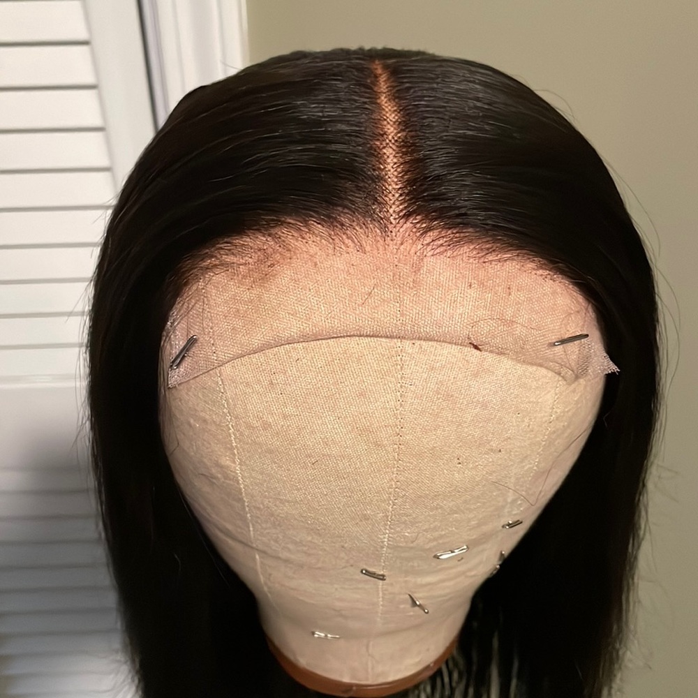 20in 4x4 lace frontal wig human hair bleached knots pre plucked